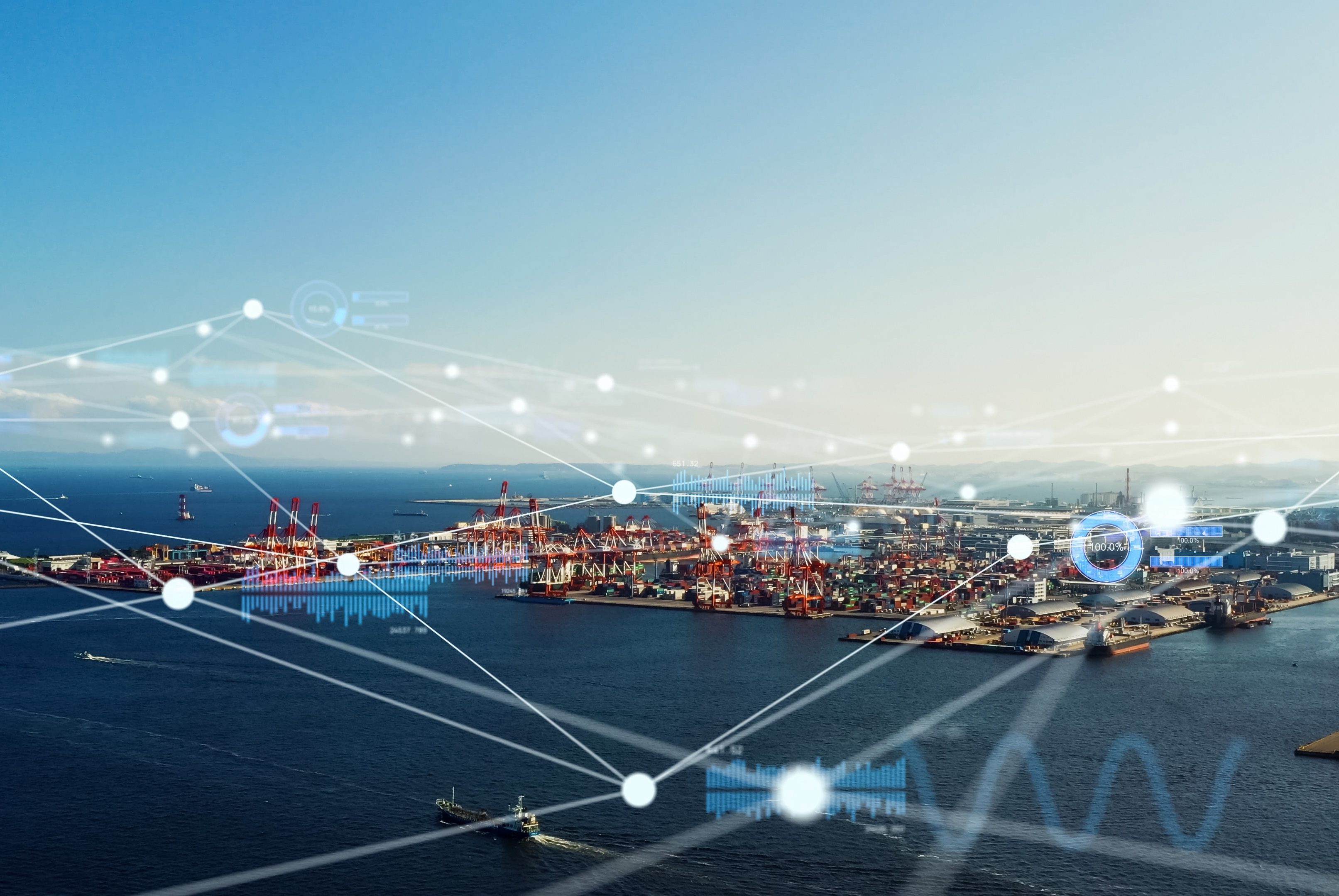 Smart port technology visualization